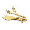Pizzabesteck für 2 Personen Edelstahl  - Goldfarben, Basics, Metall (23cm) - Echtwerk
