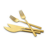 Pizzabesteck für 2 Personen Edelstahl  - Goldfarben, Basics, Metall (23cm) - Echtwerk