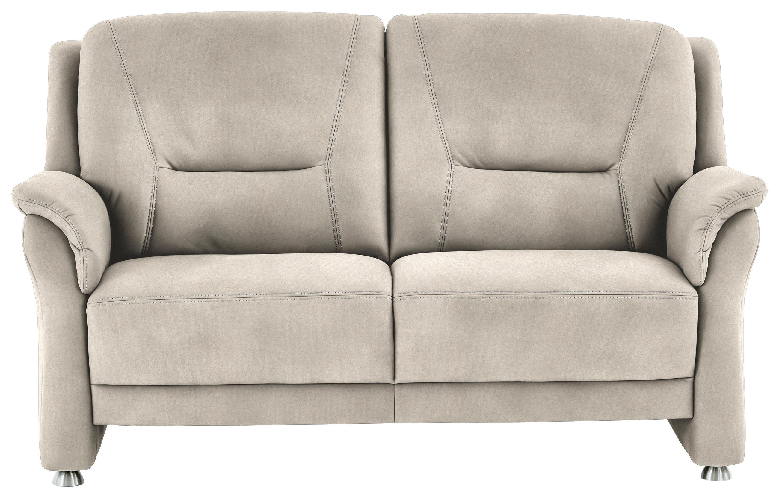 2,5-SITZER  in Mikrofaser Creme  - Beige/Creme, KONVENTIONELL, Textil/Metall (172/100/89cm) - Beldomo Comfort