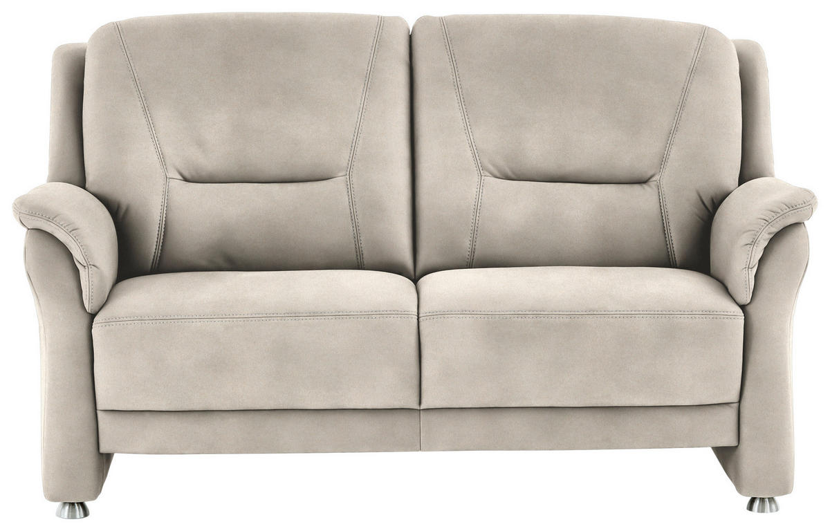 2,5-SITZER  in Mikrofaser Creme  - Beige/Creme, KONVENTIONELL, Textil/Metall (172/100/89cm) - Beldomo Comfort