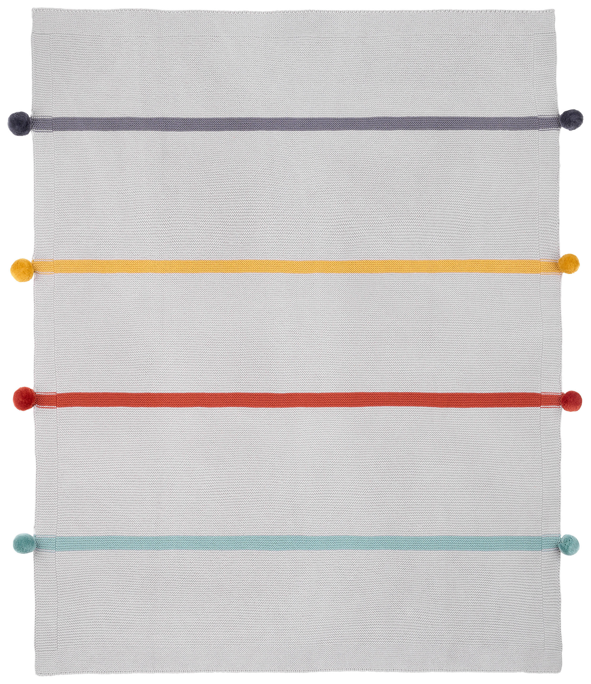 SCHMUSEDECKE STRIPES  80/100 cm  - Multicolor/Grau, Trend, Textil (80/100cm) - Patinio