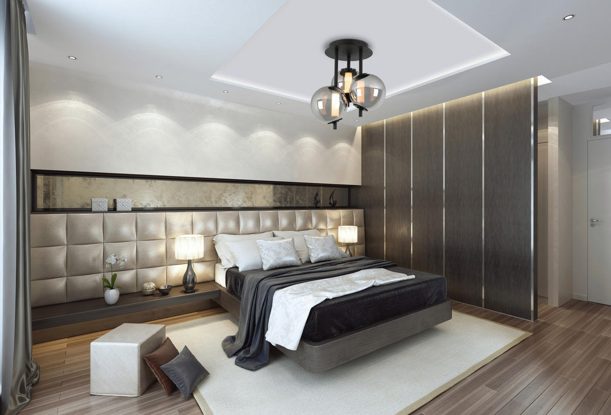STROPNÍ LED SVÍTIDLO, 45/49 cm  - černá/barvy chromu, Design, kov/plast (45/49cm) - Dieter Knoll