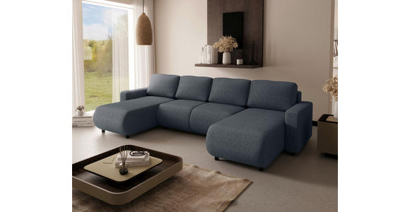 WOHNLANDSCHAFT Anthrazit Webstoff  - Anthrazit/Schwarz, MODERN, Kunststoff/Textil (150/312/150cm) - Xora