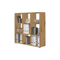 AKTENREGAL 106,5/108,5/33 cm  - Silberfarben/Eiche Artisan, MODERN, Holzwerkstoff (106,5/108,5/33cm) - MID.YOU