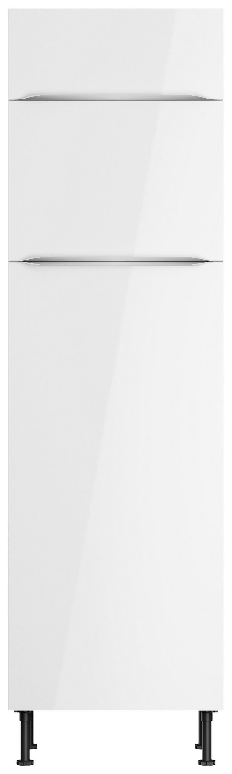 ECKKÜCHE 270/200 cm  in Weiß, Weiß Hochglanz  - Edelstahlfarben/Weiß Hochglanz, Basics, Holzwerkstoff/Metall (270/200cm) - Optifit
