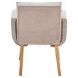 ARMLEHNSTUHL  in Webstoff, Mikrofaser  - Taupe/Hellbraun, Design, Holz/Textil (67/86/67cm) - Linea Natura