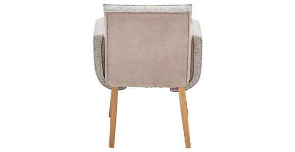 ARMLEHNSTUHL  in Webstoff, Mikrofaser  - Taupe/Hellbraun, Design, Holz/Textil (67/86/67cm) - Linea Natura
