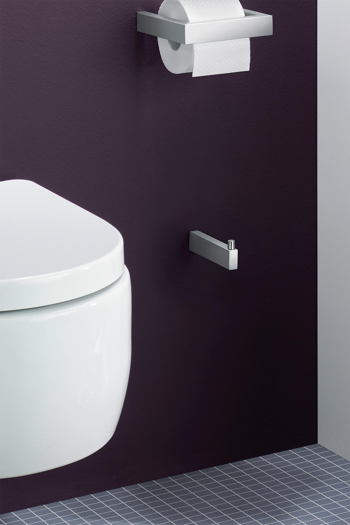 TOILETTENPAPIERHALTER - Edelstahlfarben, Basics, Metall (1,5/4,2/13cm) - Zack