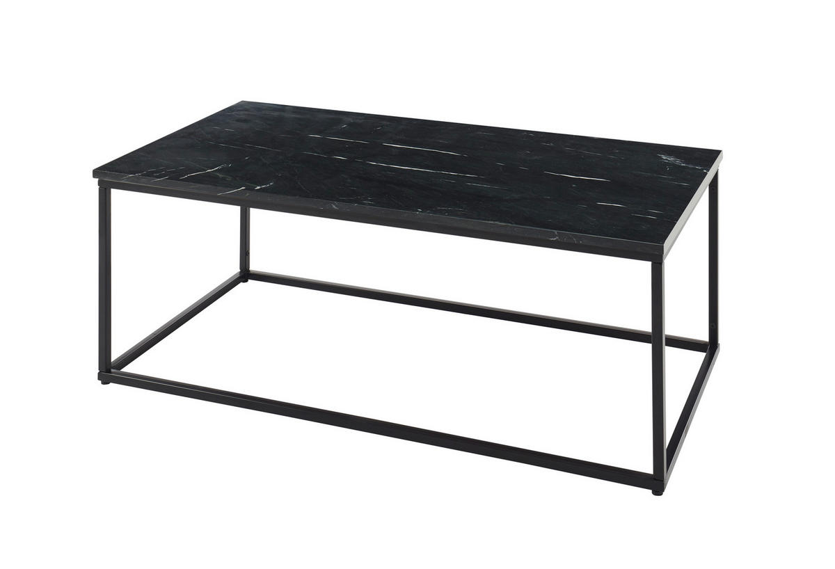 COUCHTISCH in Metall, Stein  - Schwarz, Design, Stein/Metall (120/46/60cm) - MID.YOU