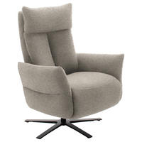 FERNSEHSESSEL in Chenille Beige  - Beige/Schwarz, Design, Textil/Metall (74/115/85cm) - Schöner Wohnen