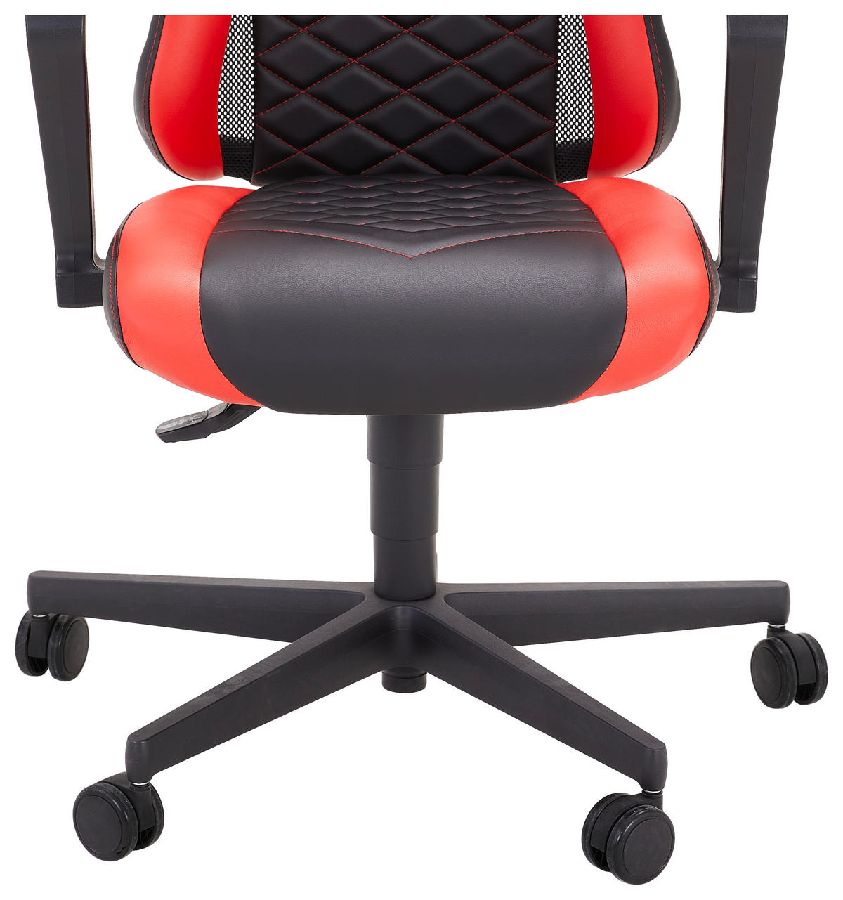 GAMINGSTUHL Rot, Schwarz Kunststoff, Textil   - Rot/Schwarz, Design, Kunststoff/Textil (47,5/99-107/44cm) - Dieter Knoll