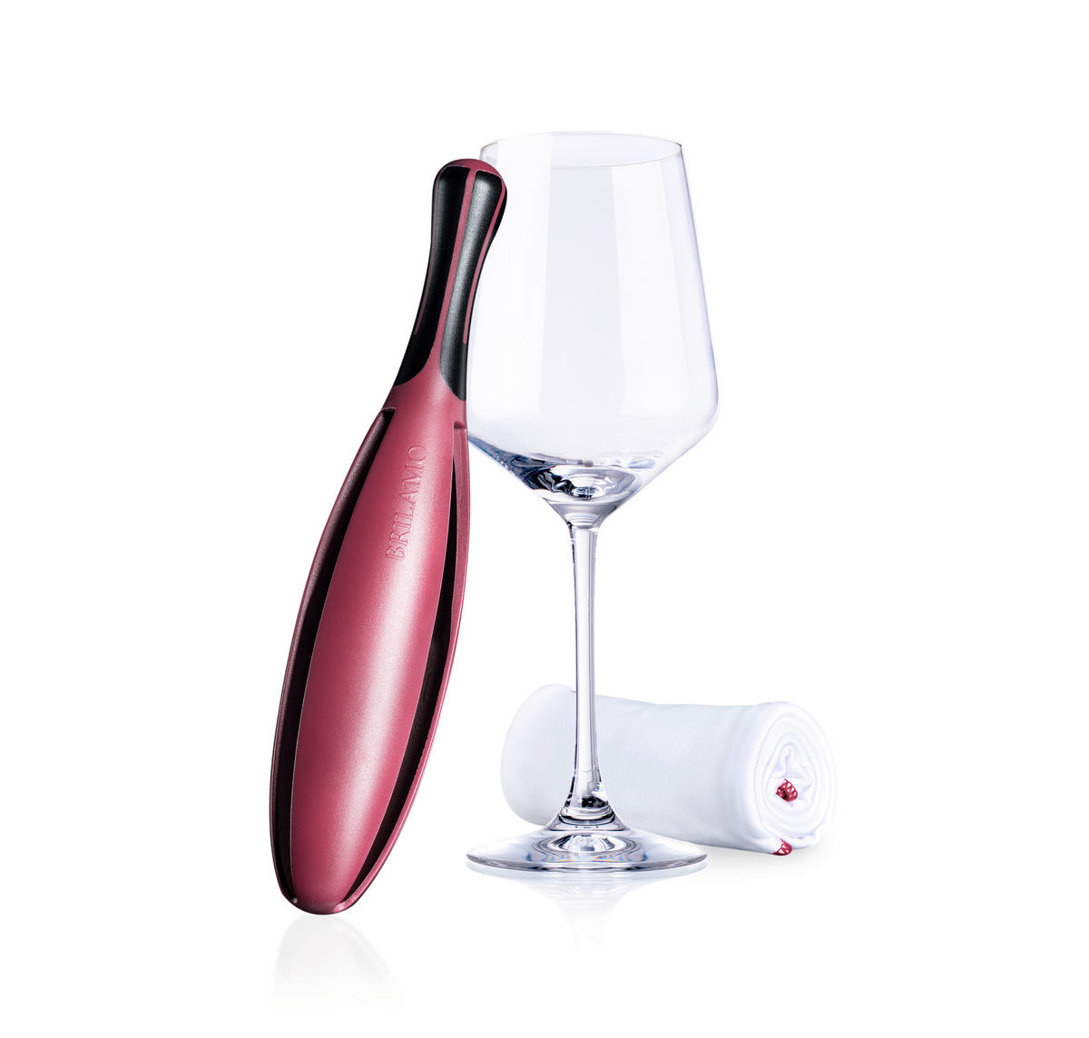 GLAS-POLIERSET Brilamo  - Weinrot, Basics, Kunststoff/Textil (26/6/6cm)