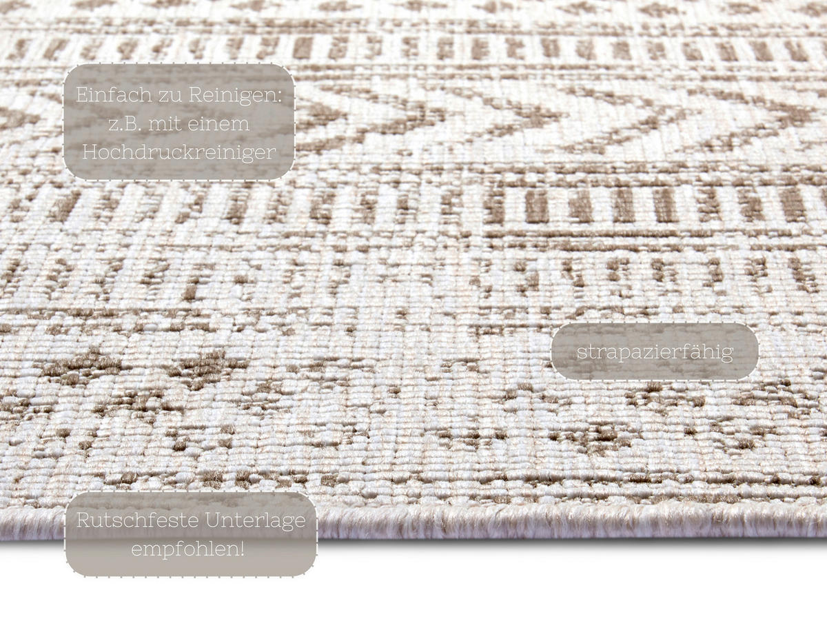 LÄUFER 80/250 cm Twin Supreme  - Creme/Cappuccino, Design, Kunststoff (80/250cm)