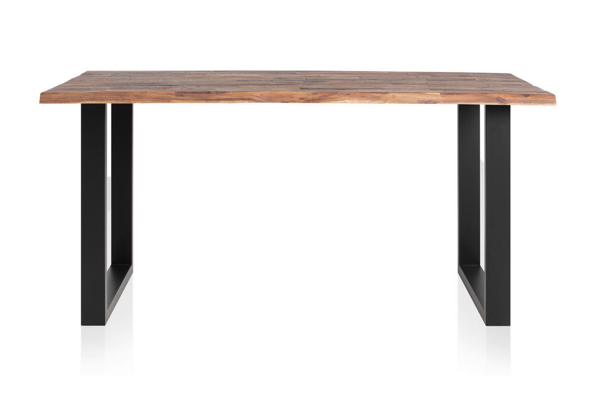 ESSTISCH in Holz 180/90/75 cm   - Schwarz/Naturfarben, MODERN, Holz/Metall (180/90/75cm) - Livetastic