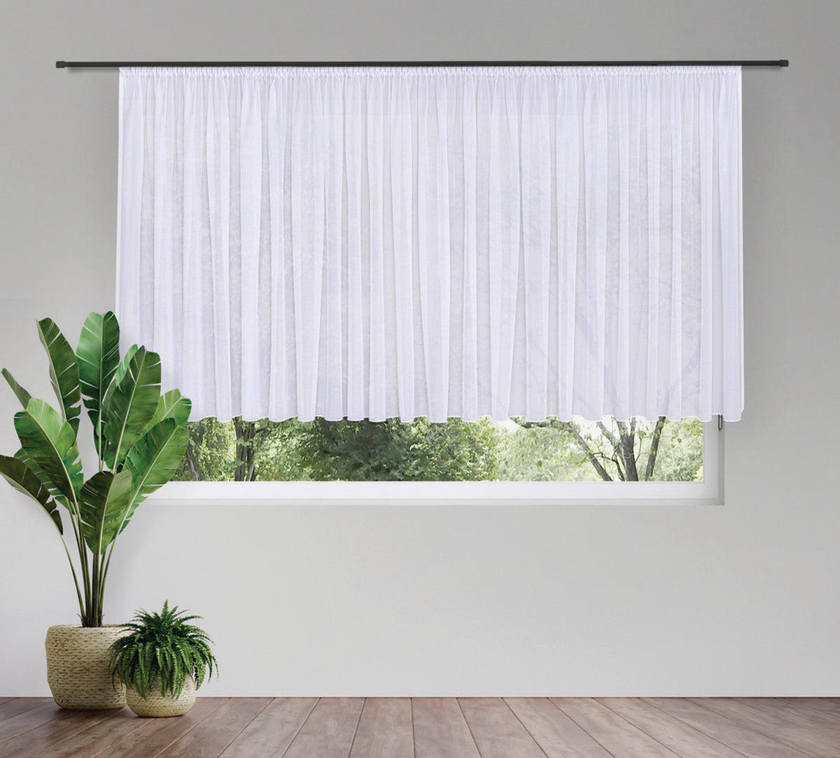 FERTIGSTORE  transparent  600/150 cm   - Weiß, Basics, Textil (600/150cm)