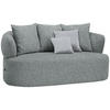 2-SITZER-SOFA in Flachgewebe Grau, Grün  - Hellgrau/Schwarz, MODERN, Kunststoff/Textil (177/86/105cm) - Hom`in