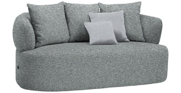 2-SITZER-SOFA in Flachgewebe Grau, Grün  - Hellgrau/Schwarz, MODERN, Kunststoff/Textil (177/86/105cm) - Hom`in