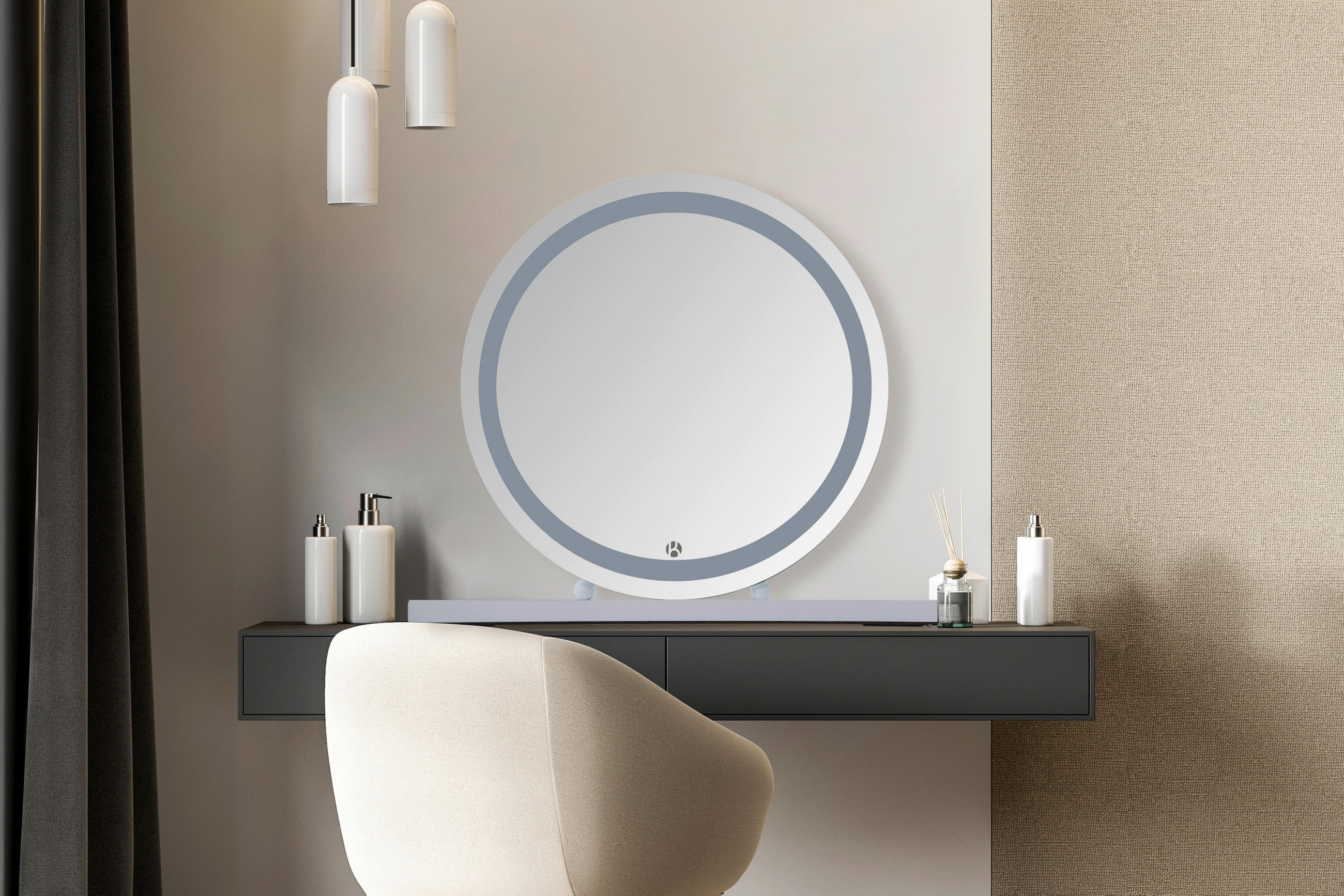 WANDSPIEGEL 53/10/60 cm  - Weiß, Basics, Glas/Holzwerkstoff (53/10/60cm) - Kayoom