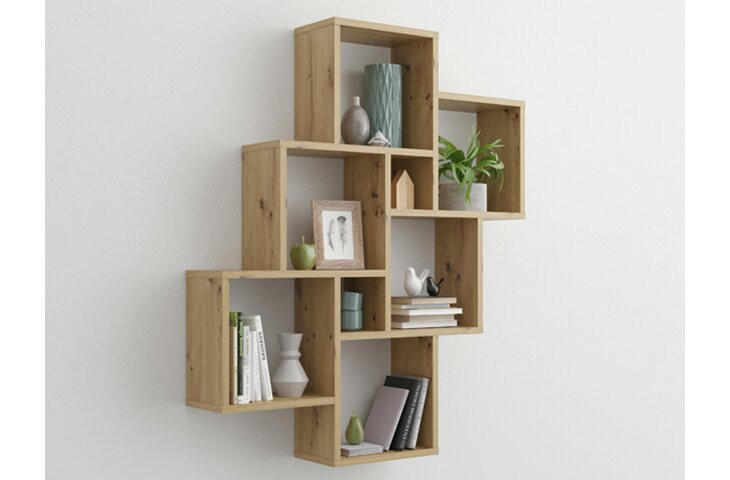 WANDREGAL Eiche Artisan  - Eiche Artisan, KONVENTIONELL, Holzwerkstoff (82/95/16cm) - MID.YOU