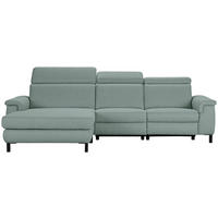  in Flachgewebe Mintgrün Rücken echt, Kopfteilverstellung  182/304 cm  - Schwarz/Mintgrün, KONVENTIONELL, Textil/Metall (182/304cm) - Pure Home Comfort