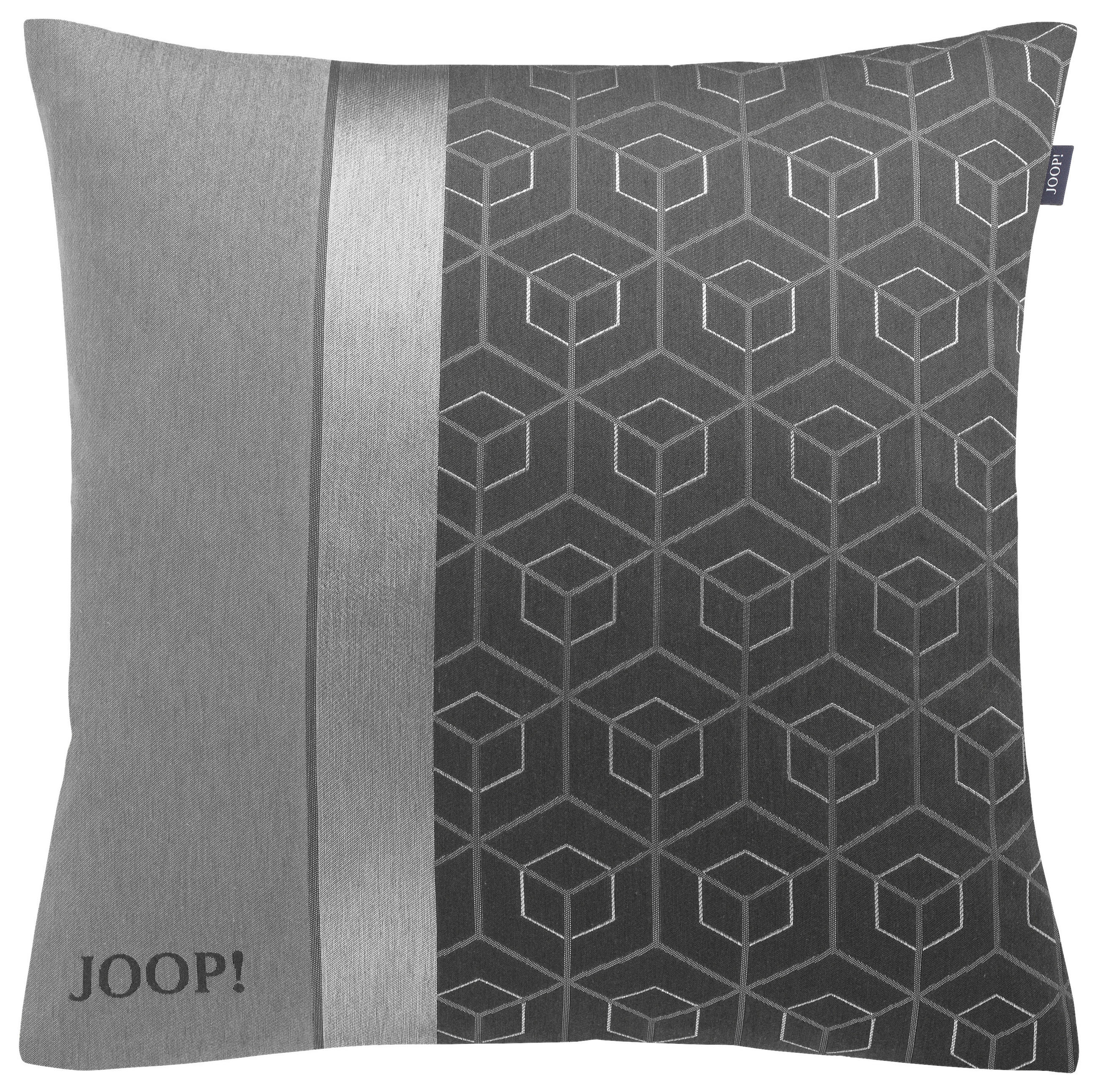 KISSENBEZUG METRIC 50/50 cm  - Anthrazit/Silberfarben, KONVENTIONELL, Textil (50/50cm) - Joop!