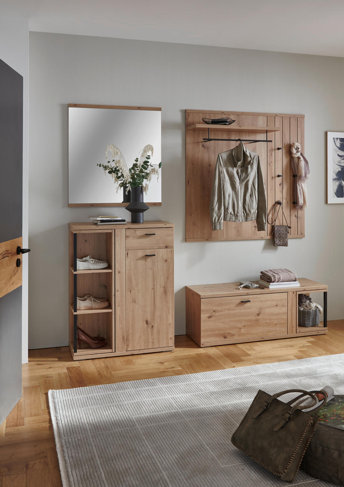 WANDSPIEGEL 79,9/86/2,2 cm  - Eiche Artisan, Konventionell, Glas/Holzwerkstoff (79,9/86/2,2cm) - Cantus