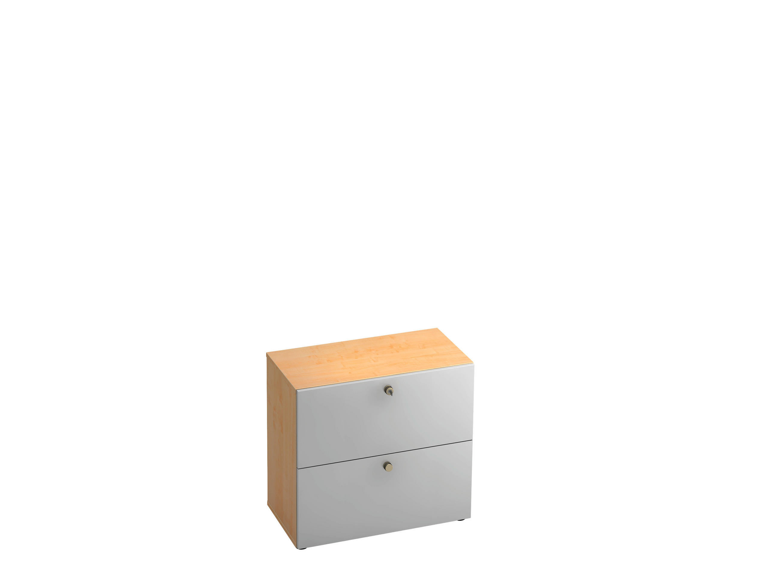 HÄNGEREGISTERELEMENT Silberfarben, Ahornfarben  - Silberfarben/Ahornfarben, KONVENTIONELL, Holzwerkstoff/Kunststoff (80/74,8/42cm) - Venda