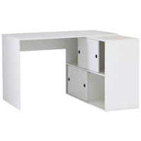 ECKSCHREIBTISCH  in Weiß  - Schwarz/Weiß, MODERN, Holzwerkstoff/Metall (120/78/107cm) - MID.YOU