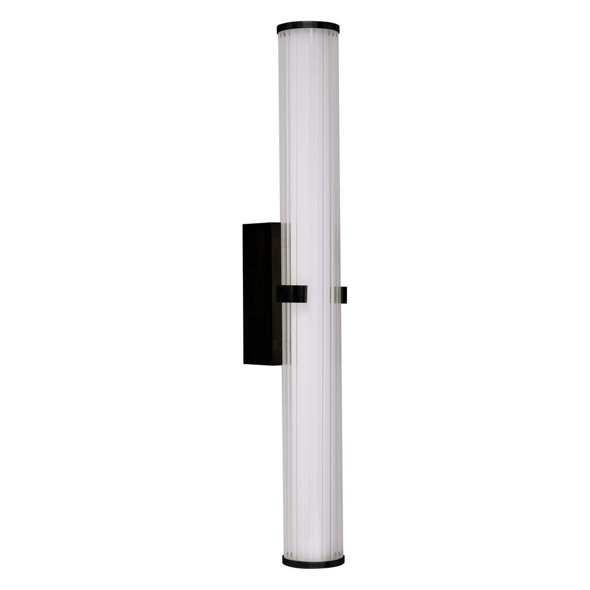 VÄGGLAMPA FÖR BADRUM Clamp   - klar/vit, Design, metall/glas (9/63cm)
