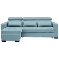 ROHOVÁ SEDACIA SÚPRAVA, textil, modrá - čierna/modrá, Modern, textil/plast (179/240cm) - Carryhome