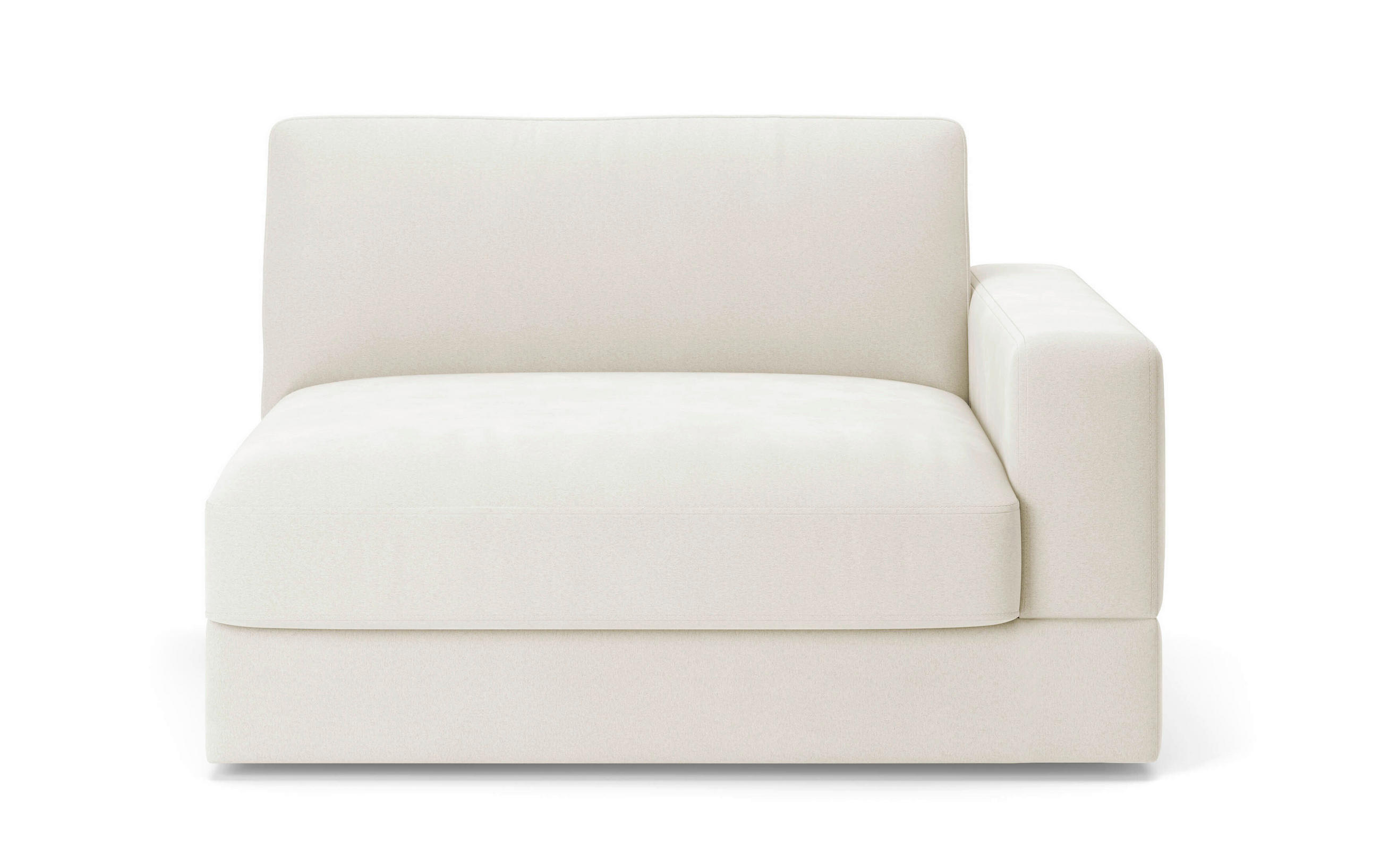SOFAELEMENT FABIO E Mikrofaser Elfenbein  - Elfenbein/Schwarz, MODERN, Kunststoff/Textil (132/87/108cm) - Sit & More
