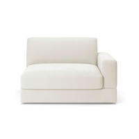 SOFAELEMENT FABIO E Mikrofaser Elfenbein  - Elfenbein/Schwarz, MODERN, Kunststoff/Textil (132/87/108cm) - Sit & More