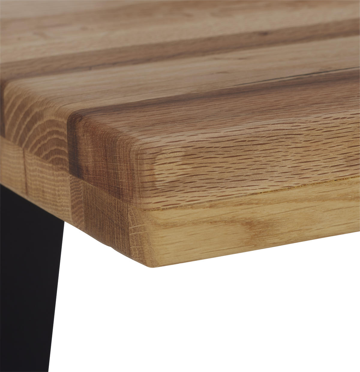 PISALNA MIZA les, kovina črna, barve hrasta  - črna/barve hrasta, Trendi, kovina/les (145/65/75cm) - Landscape