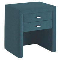 NACHTSCHRANK 48/55/40 cm  - Blau/Grau, KONVENTIONELL, Textil/Metall (48/55/40cm) - Voleo