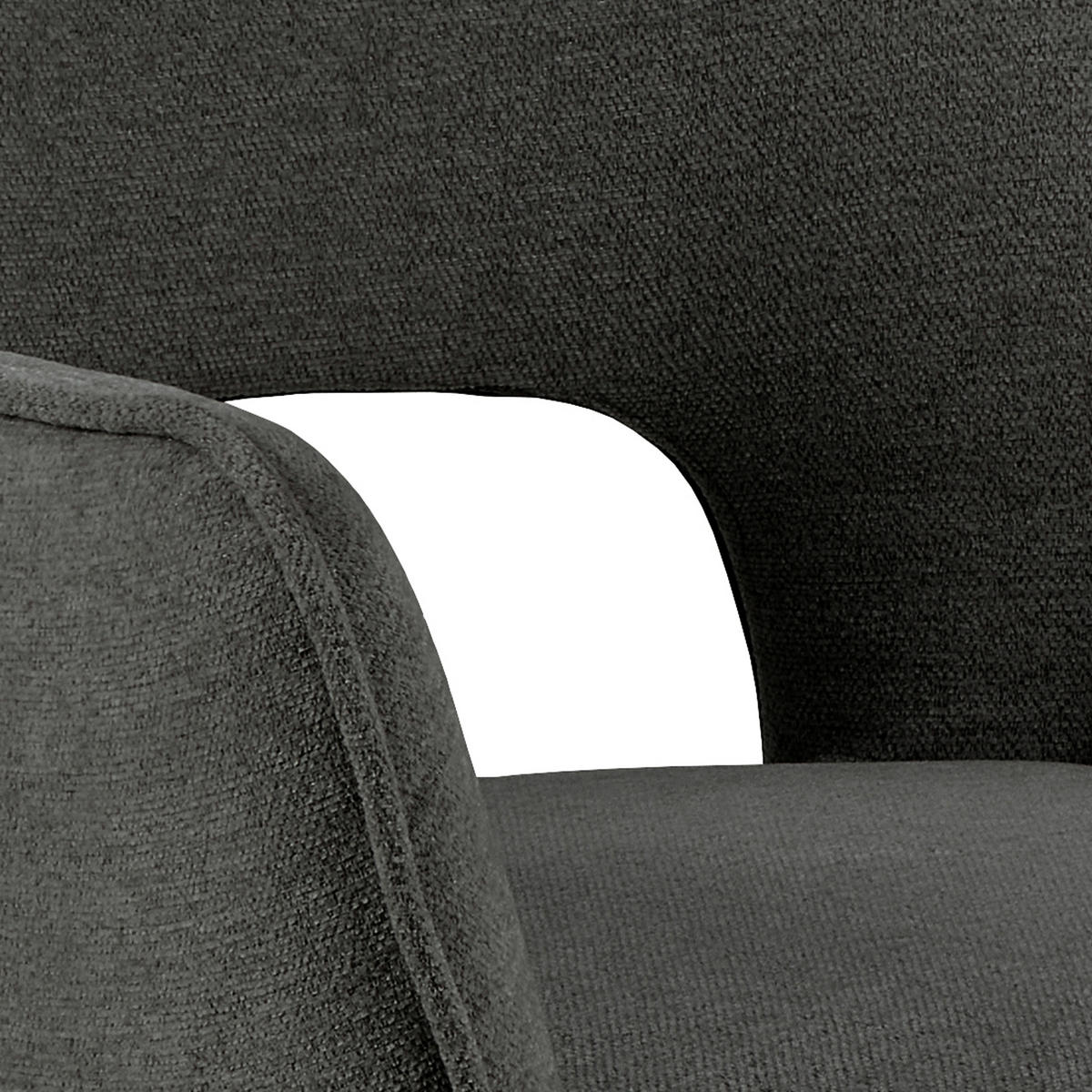 ARMLEHNSTUHL  in Stahl Flachgewebe  - Anthrazit/Schwarz, Design, Textil/Metall (60/85/63cm) - MID.YOU