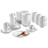 KOMBISERVICE Weiß Lafer Pure 42-teilig 6 Personen  - Weiß, Design, Keramik - Johann Lafer