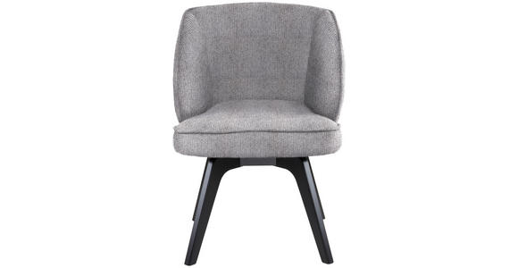 ARMLEHNSTUHL in Webstoff - Dunkelgrau/Schwarz, Design, Holz/Textil (63/83/62cm) - Novel