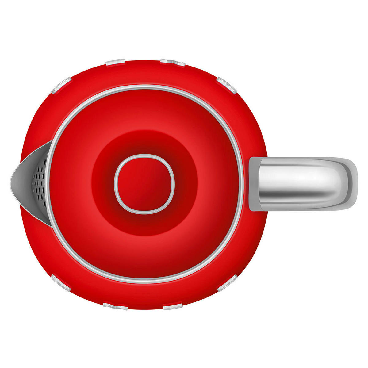 WASSERKOCHER 0.8 l  - Rot, Basics, Metall (20/20/15cm) - SMEG