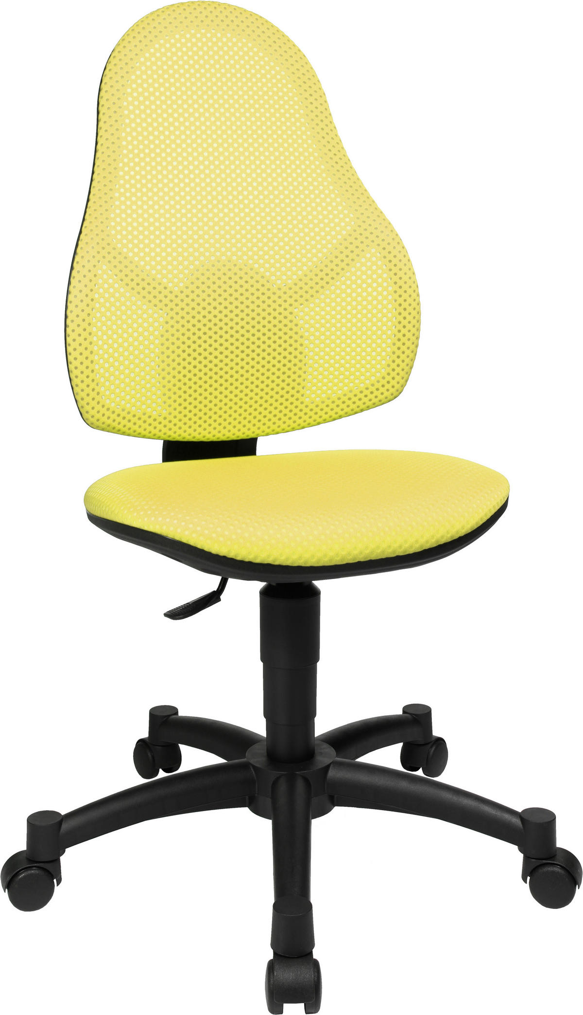 JUGENDDREHSTUHL Netz Gelb, Schwarz  - Gelb/Schwarz, Basics, Kunststoff/Textil (44/39-53/30-36cm) - Xora