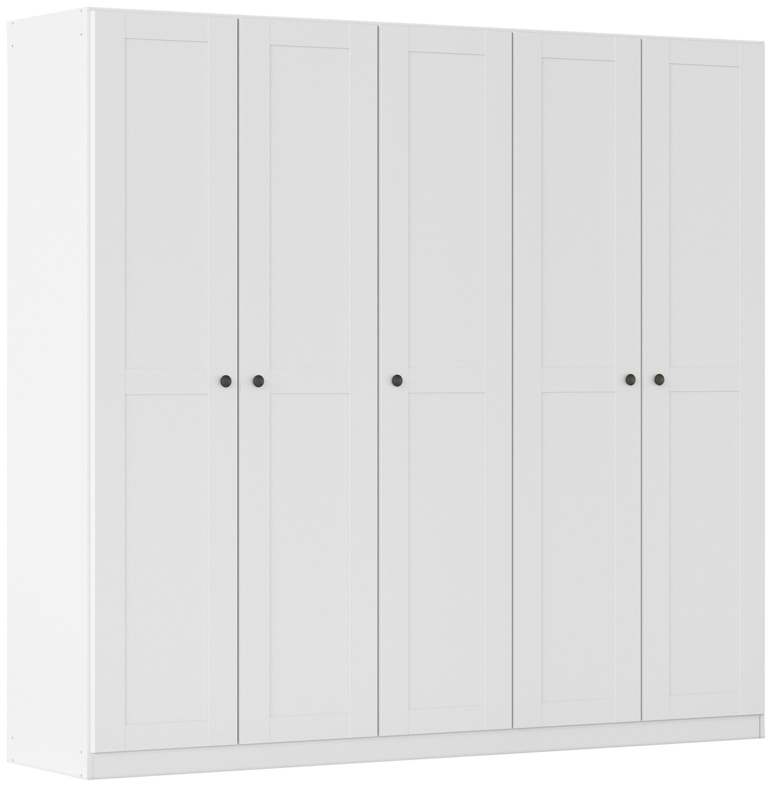 DREHTÜRENSCHRANK 226/210/54 cm,  in Weiß, 5-türig  - Schwarz/Weiß, KONVENTIONELL, Holzwerkstoff/Kunststoff (226/210/54cm) - home24