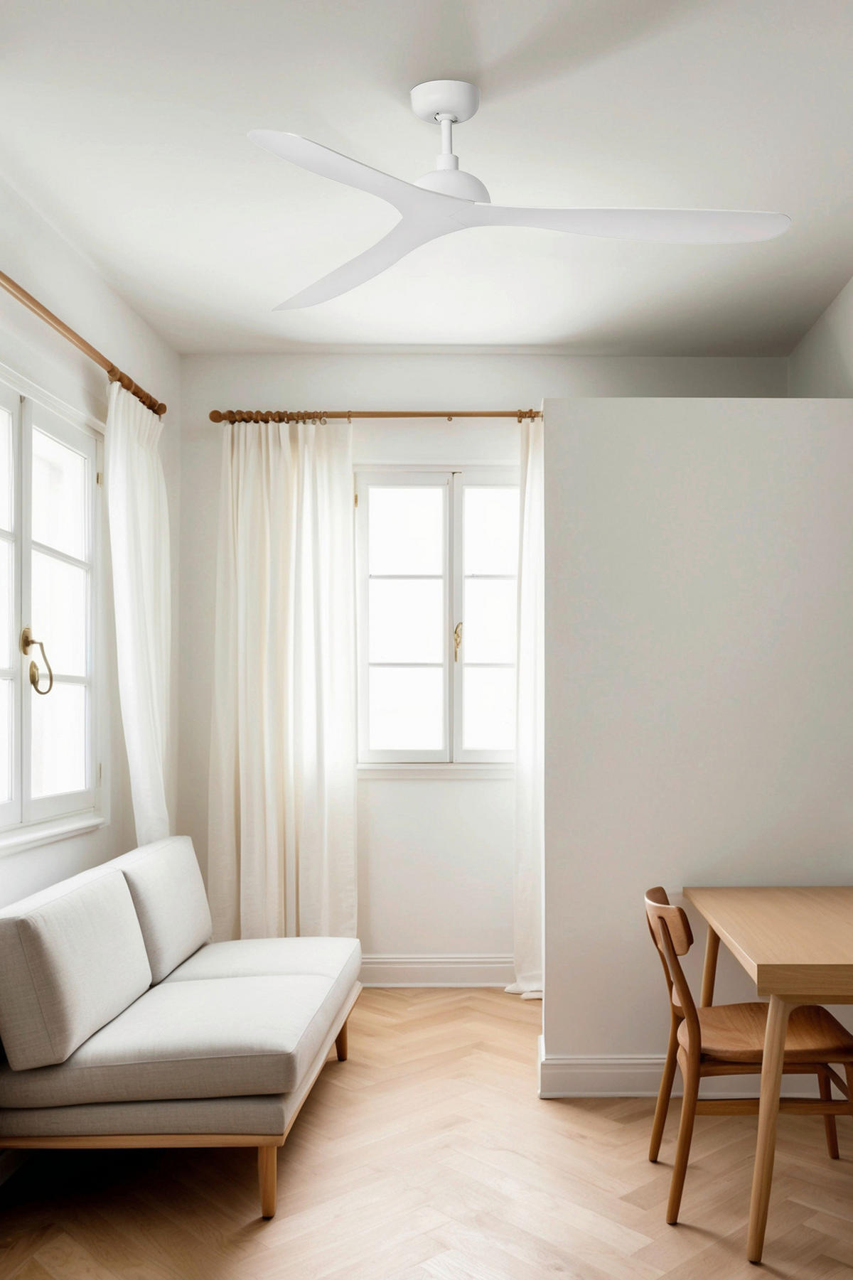 DECKENVENTILATOR 132/25 cm   - Weiß, KONVENTIONELL, Kunststoff/Metall (132/25cm)