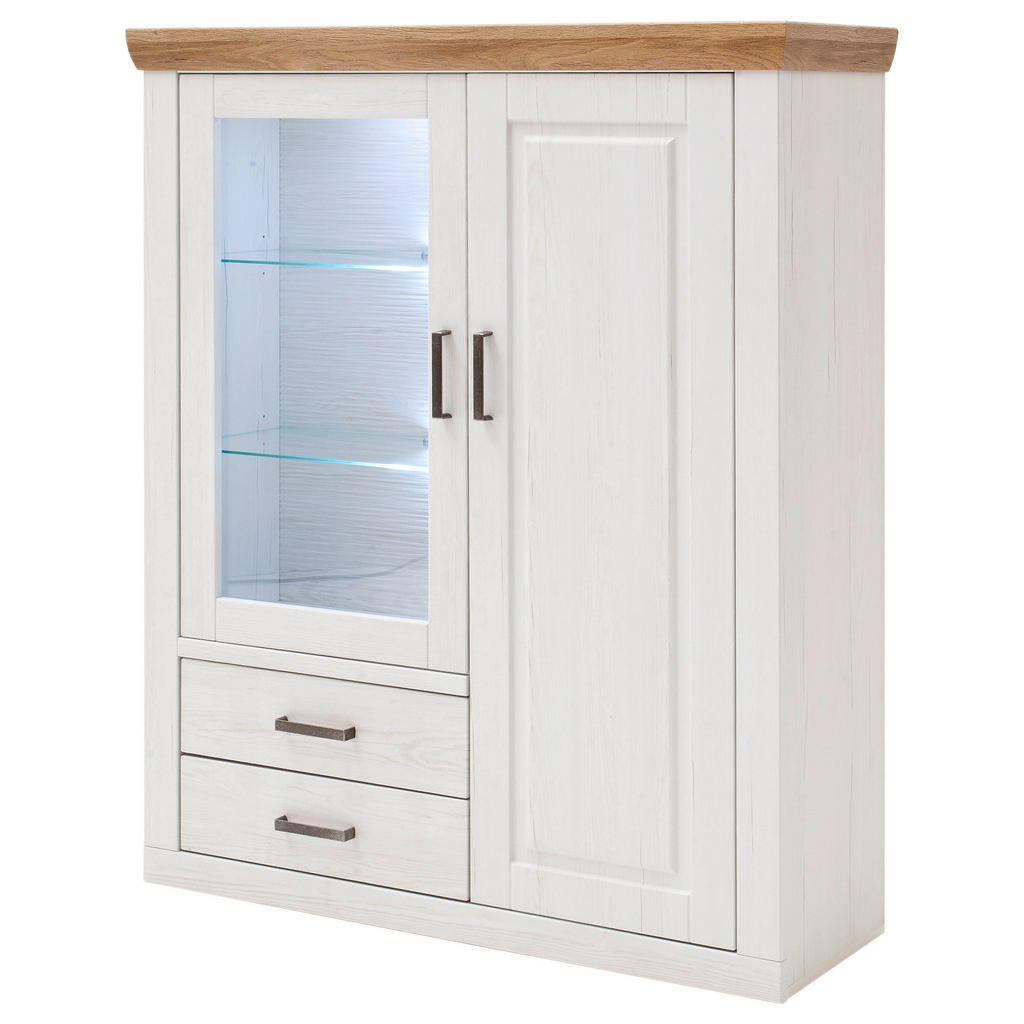 Highboard B: 118 Cm Brixen Eiche/pinie Dekor