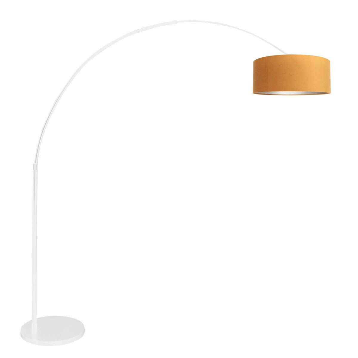 STEHLEUCHTE SPARKLED LIGHT 50/240/230 cm  - Goldfarben/Weiß, Trend, Leder/Metall (50/240/230cm)