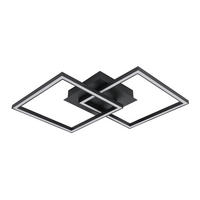 LED PLAFONJERA - bela/crna, Trendi, metal/plastika (53,2/33,4/7,5cm) - Boxxx