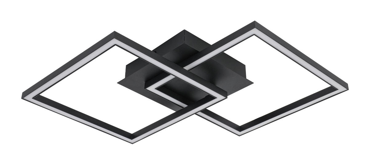 LED PLAFONJERA - bela/crna, Trendi, metal/plastika (53,2/33,4/7,5cm) - Boxxx