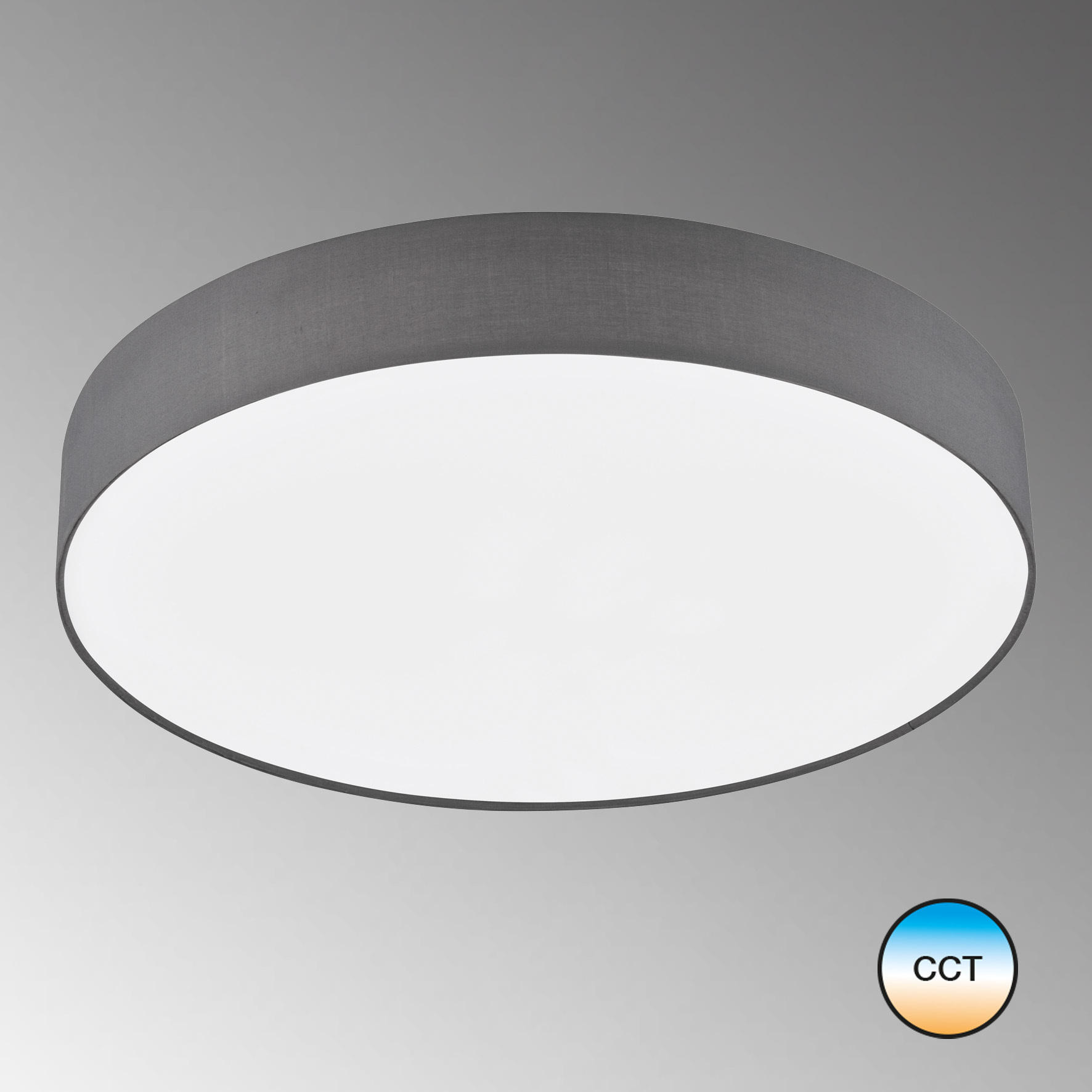 LED-DECKENLEUCHTE Pina  - Dunkelgrau, Basics, Kunststoff (50/13cm)