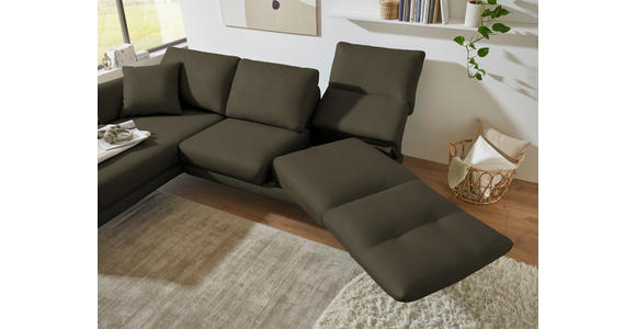 ECKSOFA  in Flachgewebe Dunkelgrün  175-224/255-365 cm  - Dunkelgrün/Schwarz, Design, Textil/Metall (175-224/255-365cm) - Dieter Knoll