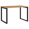 SCHREIBTISCH 120/80/75 cm  in Schwarz, Eichefarben  - Eichefarben/Schwarz, MODERN, Holzwerkstoff/Metall (120/80/75cm) - Novel