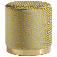 TABURETKA, textil, kompozitné drevo,  - žltá, Design, kompozitné drevo/textil (40/42cm) - MID.YOU