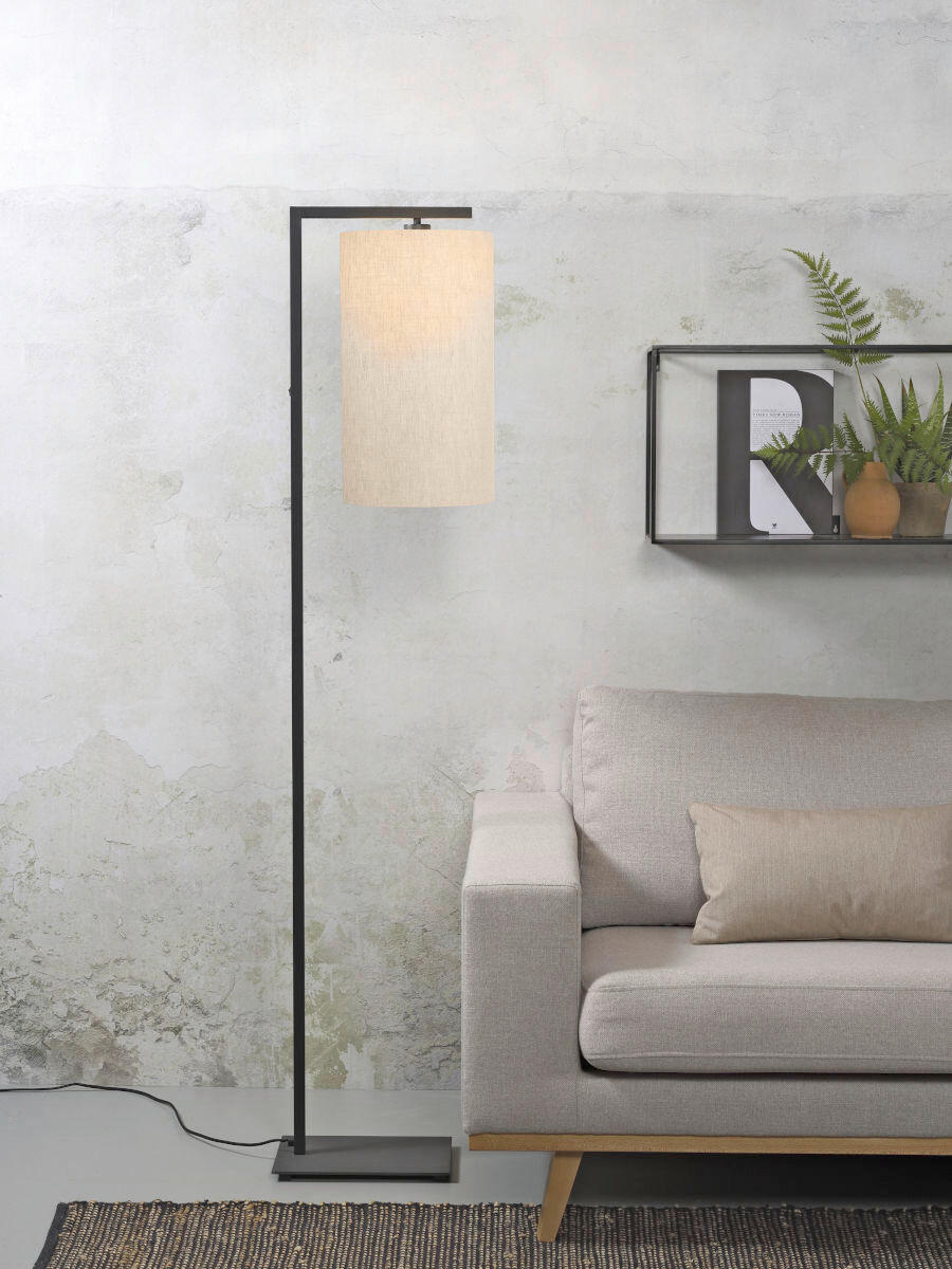 STEHLEUCHTE 35/160 cm    - Beige/Schwarz, Basics, Textil/Metall (35/160cm) - It's about Romi